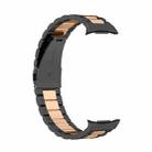 For Samsung Galaxy Watch Ultra 47mm / Ultra 2025 Three Beads Stainless Steel Watch Band with Removal Tool(Black Rose Gold) - 2