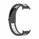 For Samsung Galaxy Watch Ultra 47mm / Ultra 2025 Three Beads Stainless Steel Watch Band with Removal Tool(Black Silver) - 2