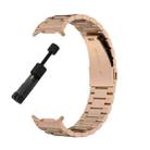 For Samsung Galaxy Watch8 / Watch8 Classic Three Beads Stainless Steel Watch Band with Removal Tool(Rose Gold) - 3