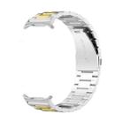 For Samsung Galaxy Watch8 / Watch8 Classic Three Beads Stainless Steel Watch Band with Removal Tool(Silver Gold) - 2
