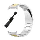 For Samsung Galaxy Watch8 / Watch8 Classic Three Beads Stainless Steel Watch Band with Removal Tool(Silver Gold) - 3