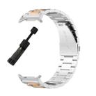 For Samsung Galaxy Watch8 / Watch8 Classic Three Beads Stainless Steel Watch Band with Removal Tool(Silver Rose Gold) - 3