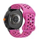 For Samsung Galaxy Watch8 / Watch8 Classic Eco-Friendly Granular Colorful Dots Silicone Watch Band(Dark Pink) - 1