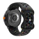 For Samsung Galaxy Watch8 / Watch8 Classic Eco-Friendly Granular Colorful Dots Silicone Watch Band(Black) - 1