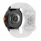 For Samsung Galaxy Watch8 / Watch8 Classic Eco-Friendly Granular Colorful Dots Silicone Watch Band(Transparent) - 1