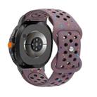 For Samsung Galaxy Watch8 / Watch8 Classic Eco-Friendly Granular Colorful Dots Silicone Watch Band(Smokey Purple) - 1