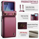 For Samsung Galaxy Z Flip7 CaseMe C22 Card Slots Holder RFID Anti-theft Phone Case(Red) - 2