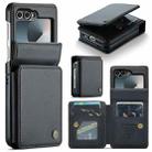For Samsung Galaxy Z Flip7 FE CaseMe C22 Card Slots Holder RFID Anti-theft Phone Case(Black) - 1