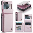 For Samsung Galaxy Z Flip7 FE CaseMe C22 Card Slots Holder RFID Anti-theft Phone Case(Pink) - 1