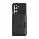For Samsung Galaxy Z Fold7 Kalebol Strong Magnetic MagSafe 2-Fold Ring Magnetic Card Case Leather Side Sticker Phone Case(Black) - 2