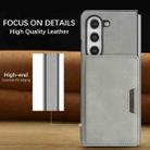 For Samsung Galaxy Z Fold7 Kalebol Strong Magnetic MagSafe 2-Fold Ring Magnetic Card Case Leather Side Sticker Phone Case(Gray) - 3