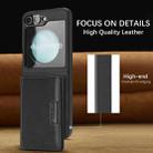 For Samsung Galaxy Z Flip6 Kalebol Strong Magnetic MagSafe 2-Fold Ring Magnetic Card Case Leather Side Sticker Phone Case(Black) - 3