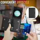 For Samsung Galaxy Z Flip6 Kalebol Strong Magnetic MagSafe 2-Fold Ring Magnetic Card Case Leather Side Sticker Phone Case(Black) - 5