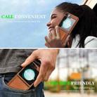 For Samsung Galaxy Z Flip6 Kalebol Strong Magnetic MagSafe 2-Fold Ring Magnetic Card Case Leather Side Sticker Phone Case(Brown) - 5