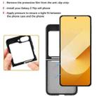 For Samsung Galaxy Z Flip6 Kalebol Strong Magnetic MagSafe 2-Fold Ring Magnetic Card Case Leather Side Sticker Phone Case(Gray) - 4