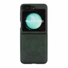 For Samsung Galaxy Z Flip6 Kalebol Strong Magnetic MagSafe 2-Fold Ring Magnetic Card Case Leather Side Sticker Phone Case(Green) - 2