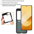 For Samsung Galaxy Z Flip6 Kalebol Strong Magnetic MagSafe 2-Fold Ring Magnetic Card Case Leather Side Sticker Phone Case(Green) - 4