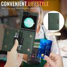 For Samsung Galaxy Z Flip6 Kalebol Strong Magnetic MagSafe 2-Fold Ring Magnetic Card Case Leather Side Sticker Phone Case(Green) - 5