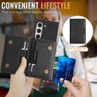 For Samsung Galaxy Z Fold6 Kalebol Strong Magnetic MagSafe 2-Fold Ring Magnetic Card Case Leather Side Sticker Phone Case(Black) - 5