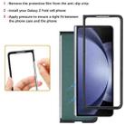 For Samsung Galaxy Z Fold6 Kalebol Strong Magnetic MagSafe 2-Fold Ring Magnetic Card Case Leather Side Sticker Phone Case(Green) - 4
