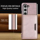 For Samsung Galaxy Z Fold6 Kalebol Strong Magnetic MagSafe 2-Fold Ring Magnetic Card Case Leather Side Sticker Phone Case(Pink Gold) - 3