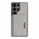 For Samsung Galaxy S25 Ultra Kalebol Strong Magnetic MagSafe 2-Fold Ring Magnetic Card Case Leather Side Sticker Phone Case(Gray) - 2