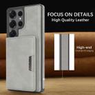 For Samsung Galaxy S25 Ultra Kalebol Strong Magnetic MagSafe 2-Fold Ring Magnetic Card Case Leather Side Sticker Phone Case(Gray) - 3