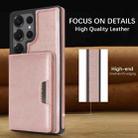 For Samsung Galaxy S25 Ultra Kalebol Strong Magnetic MagSafe 2-Fold Ring Magnetic Card Case Leather Side Sticker Phone Case(Pink Gold) - 3