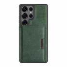 For Samsung Galaxy S24 Ultra Kalebol Strong Magnetic MagSafe 2-Fold Ring Magnetic Card Case Leather Side Sticker Phone Case(Green) - 2