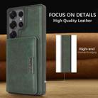 For Samsung Galaxy S24 Ultra Kalebol Strong Magnetic MagSafe 2-Fold Ring Magnetic Card Case Leather Side Sticker Phone Case(Green) - 3