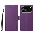 For iPhone 17 Pro Max ENKAY RFID Blocking Wallet Kickstand Litchi Texture Leather Phone Case(Purple) - 2