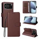 For iPhone 17 Pro Max ENKAY RFID Blocking Wallet Kickstand Litchi Texture Leather Phone Case(Brown) - 1