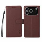 For iPhone 17 Pro Max ENKAY RFID Blocking Wallet Kickstand Litchi Texture Leather Phone Case(Brown) - 2