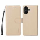 For iPhone 17 ENKAY RFID Blocking Wallet Kickstand Litchi Texture Leather Phone Case(Beige) - 2
