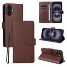 For iPhone 17 ENKAY RFID Blocking Wallet Kickstand Litchi Texture Leather Phone Case(Brown) - 1
