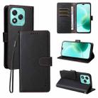For Honor 400 Lite ENKAY RFID Blocking Wallet Kickstand Litchi Texture Leather Phone Case(Black) - 1
