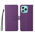 For Honor 400 Lite ENKAY RFID Blocking Wallet Kickstand Litchi Texture Leather Phone Case(Purple) - 2
