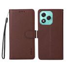 For Honor 400 Lite ENKAY RFID Blocking Wallet Kickstand Litchi Texture Leather Phone Case(Brown) - 2