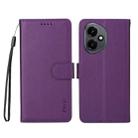 For Honor 400 Global 156.5mm ENKAY RFID Blocking Wallet Kickstand Litchi Texture Leather Phone Case(Purple) - 2
