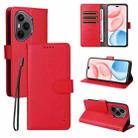 For Honor 400 Pro Global 160.8mm ENKAY RFID Blocking Wallet Kickstand Litchi Texture Leather Phone Case(Red) - 1