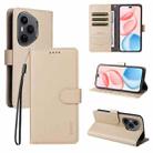 For Honor 400 Pro Global 160.8mm ENKAY RFID Blocking Wallet Kickstand Litchi Texture Leather Phone Case(Beige) - 1