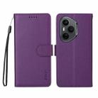 For Honor 400 Pro Global 160.8mm ENKAY RFID Blocking Wallet Kickstand Litchi Texture Leather Phone Case(Purple) - 2