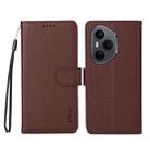 For Honor 400 Pro Global 160.8mm ENKAY RFID Blocking Wallet Kickstand Litchi Texture Leather Phone Case(Brown) - 2