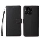 For Honor X6c 4G / X6b 4G ENKAY RFID Blocking Wallet Kickstand Litchi Texture Leather Phone Case(Black) - 2