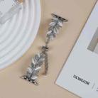 For Apple Watch 42mm / 41mm / 40mm / 38mm Leaf Shaped Diamond Studded Bracelet Alloy Watch Band(Silver White) - 2