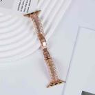 For Apple Watch 42mm / 41mm / 40mm / 38mm Lace Edged Diamond Alloy Metal Watch Band(Rose Gold) - 2