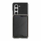 For Samsung Galaxy Z Fold7 5G Kalebol Slim MagSafe Ring Magnetic Card Bag Side Sticker Leather Phone Case(Black) - 2