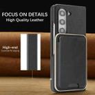For Samsung Galaxy Z Fold7 5G Kalebol Slim MagSafe Ring Magnetic Card Bag Side Sticker Leather Phone Case(Black) - 3