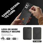 For Samsung Galaxy Z Fold7 5G Kalebol Slim MagSafe Ring Magnetic Card Bag Side Sticker Leather Phone Case(Black) - 5
