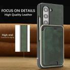 For Samsung Galaxy Z Fold7 5G Kalebol Slim MagSafe Ring Magnetic Card Bag Side Sticker Leather Phone Case(Green) - 3